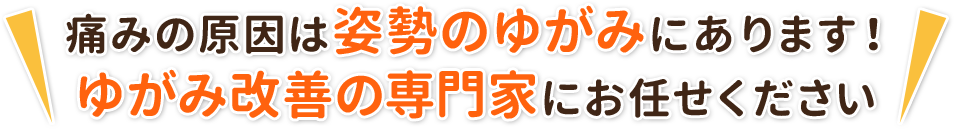 姿勢改善の専門家にお任せください